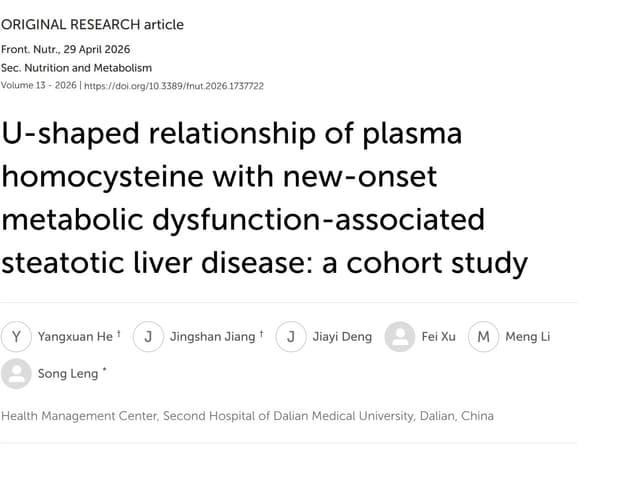 Homocysteine và gan nhiễm mỡ: mức nào nên chú ý?